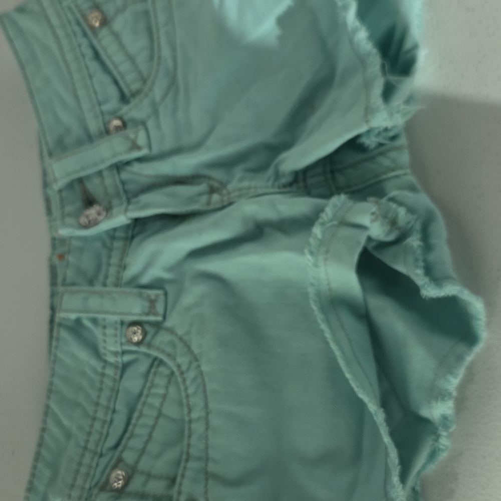 Women's Teal Jean Shorts